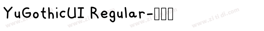 YuGothicUI Regular字体转换